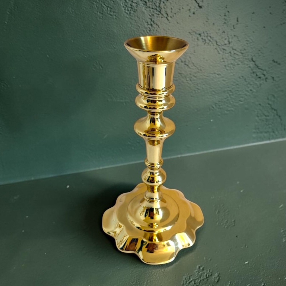 Baldwin Solid Brass Candlestick Taper Holder Historic Deerfield Collection 7"